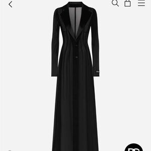 Dolce Gabbana sheer stretch silk chiffon long jacket never worn with tags attach